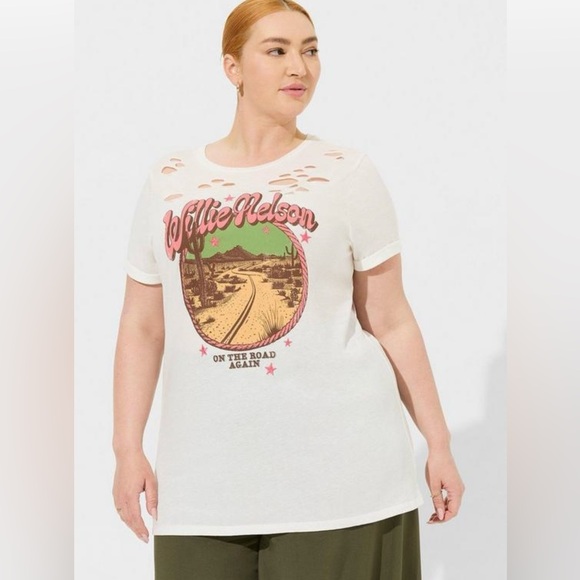 torrid Tops - Torrid Willie Nelson band tee. NWOT